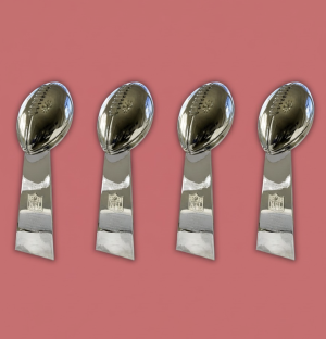 Kansas City Chiefs Super Bowl Trophy Bundle – Super Bowl 4, Super Bowl 54, Super Bowl 57, Super Bowl 58