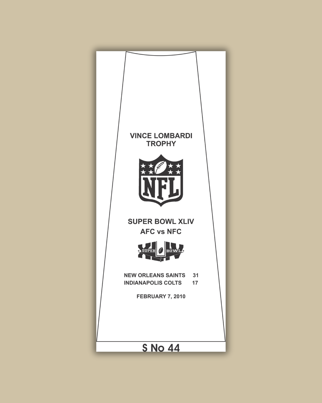 Super Bowl 44 Replica Trophy – 2010 New Orleans Saints Championship - Image 5
