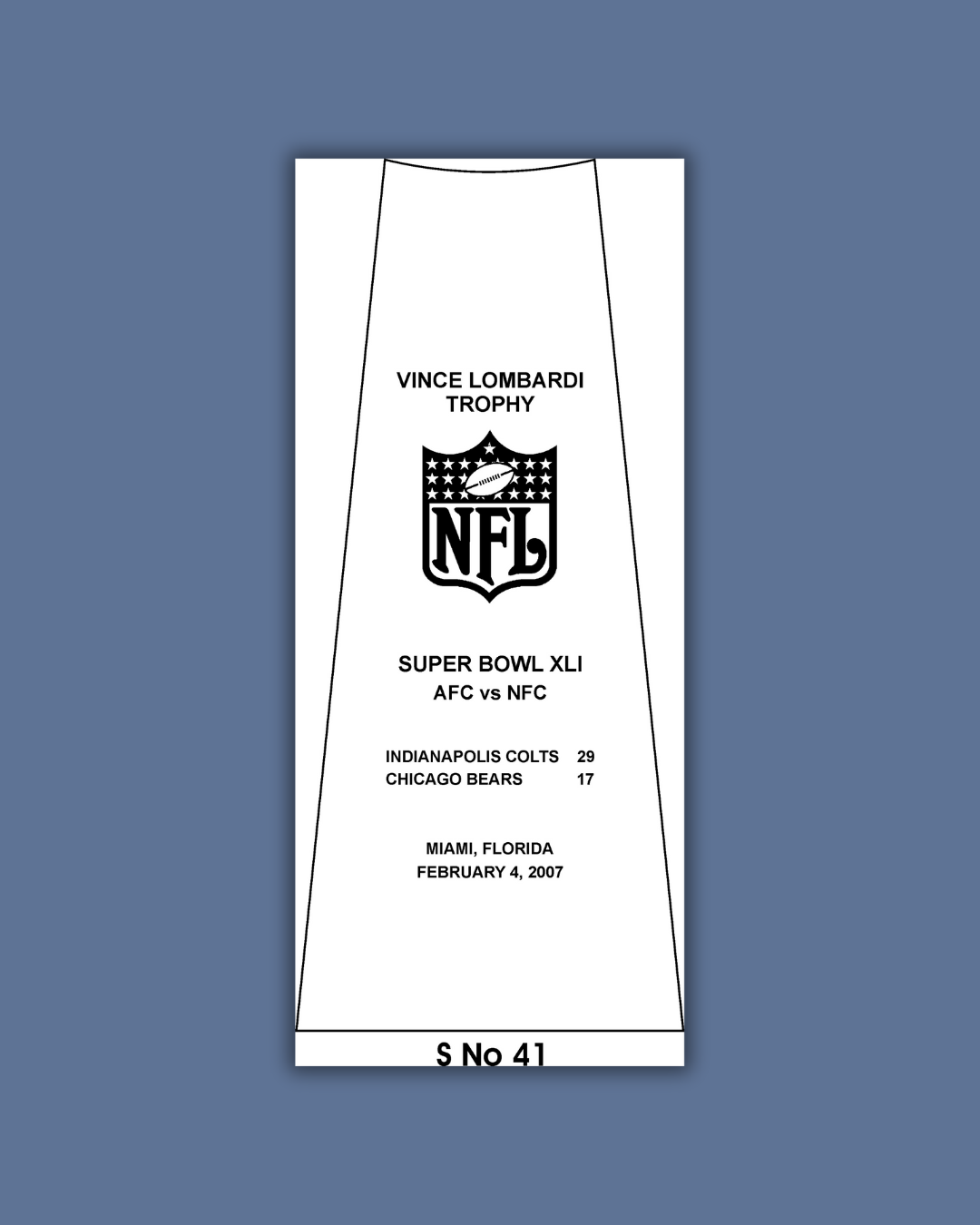 Super Bowl 41 Replica Trophy – 2007 Indianapolis Colts Championship - Image 5