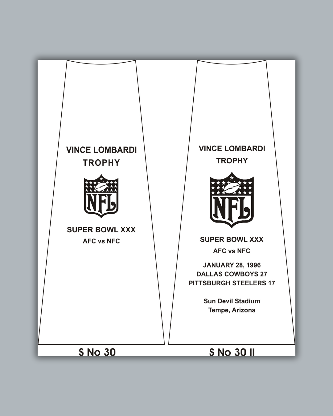 Super Bowl 30 Replica Trophy – 1996 Dallas Cowboys Championship - Image 5