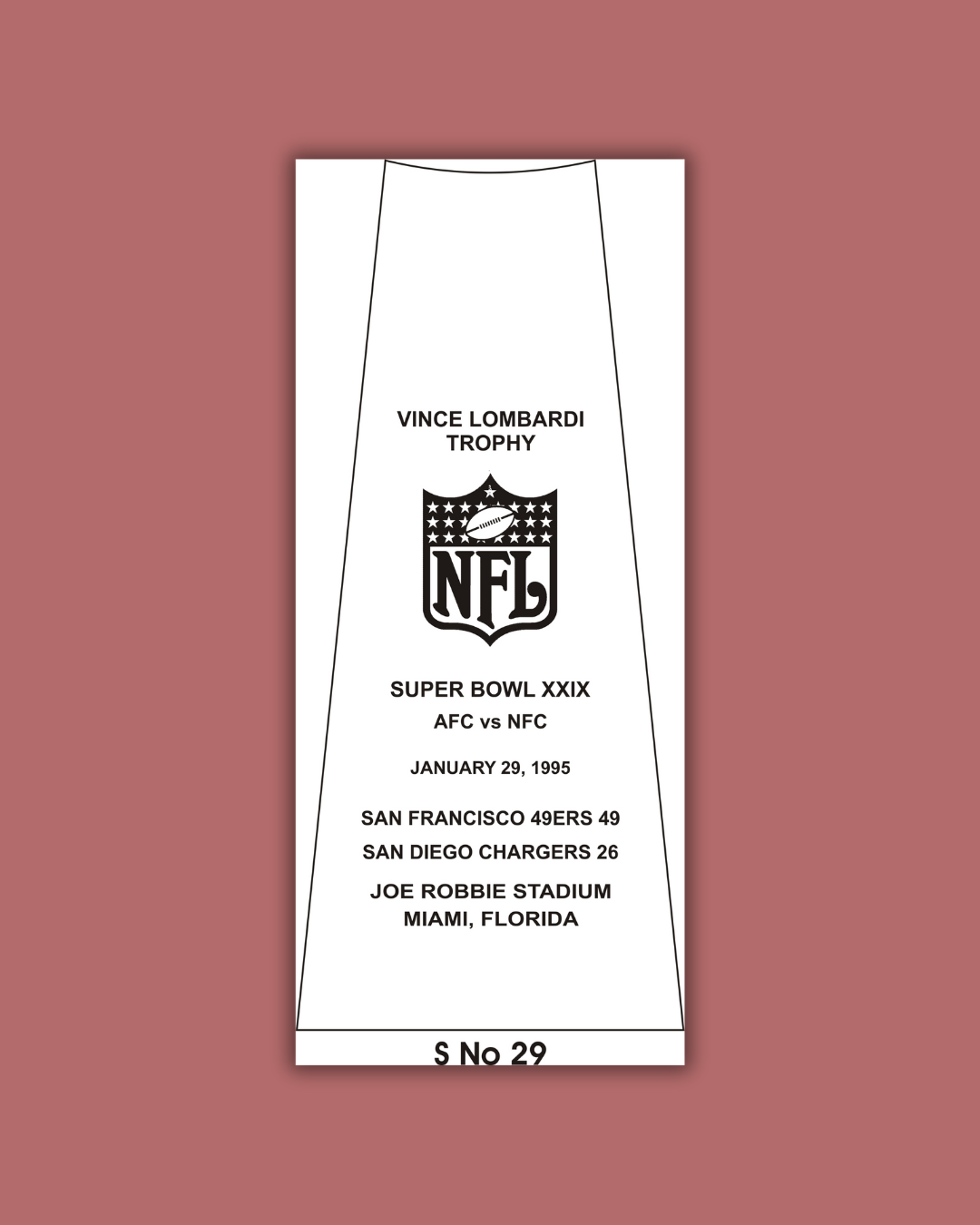 Super Bowl 29 Replica Trophy – 1995 San Francisco 49ers Championship - Image 5