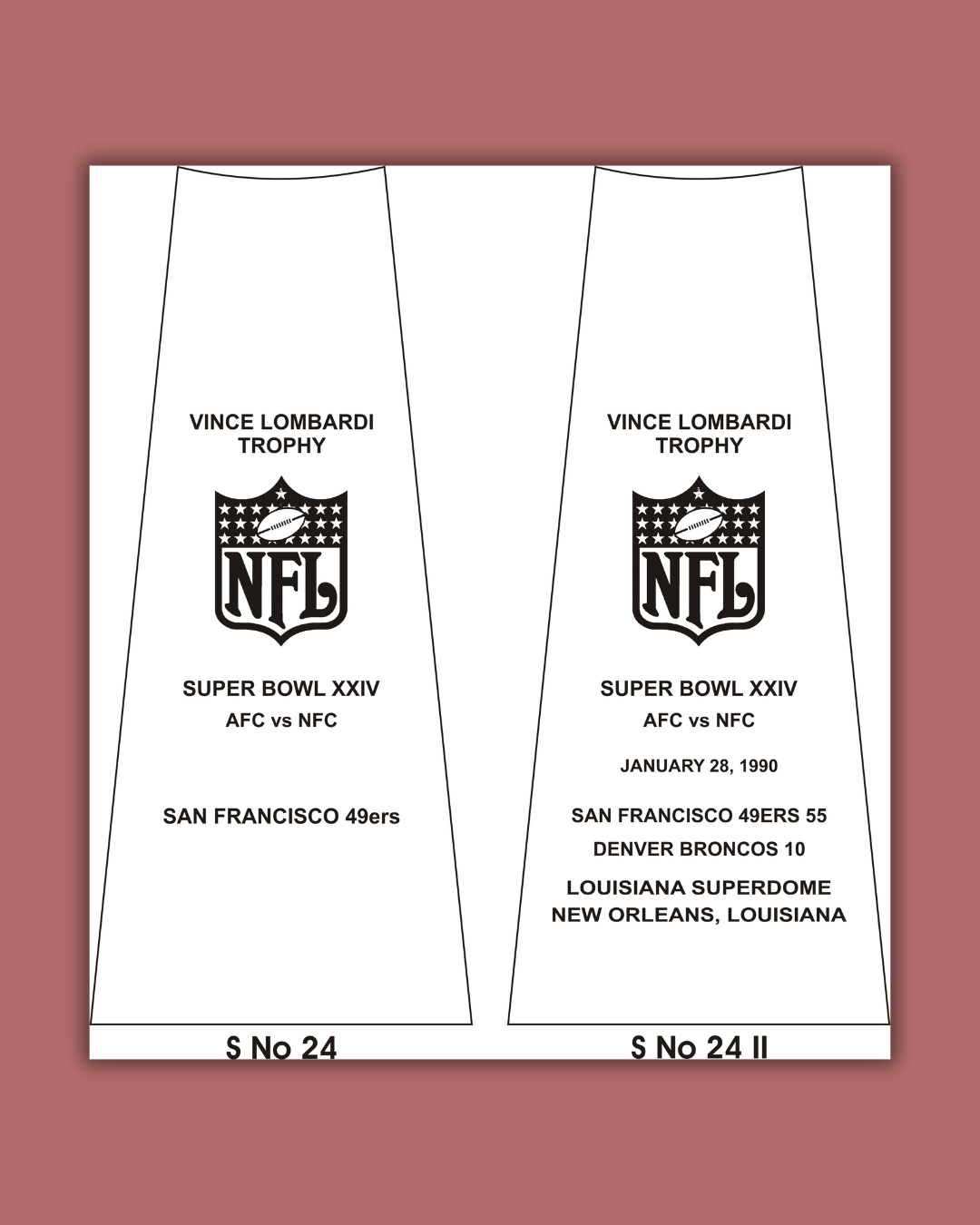 Super Bowl 24 Replica Trophy – 1990 San Francisco 49ers Championship - Image 5