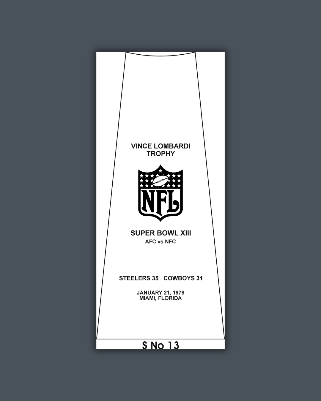 Super Bowl 13 Replica Trophy – 1979 Pittsburgh Steelers Championship - Image 5