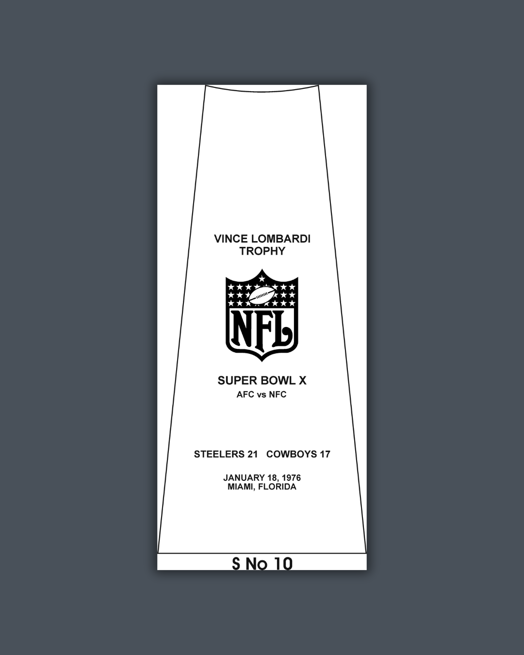 Super Bowl 10 Replica Trophy – 1976 Pittsburgh Steelers Championship - Image 5