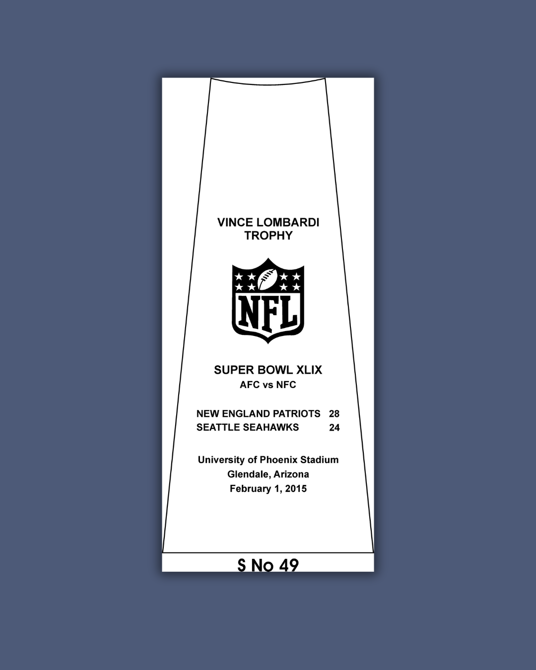 Super Bowl 49 Replica Trophy – 2015 New England Patriots Championship - Image 5